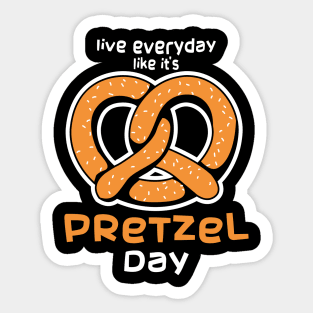 Pretzel Day Sticker